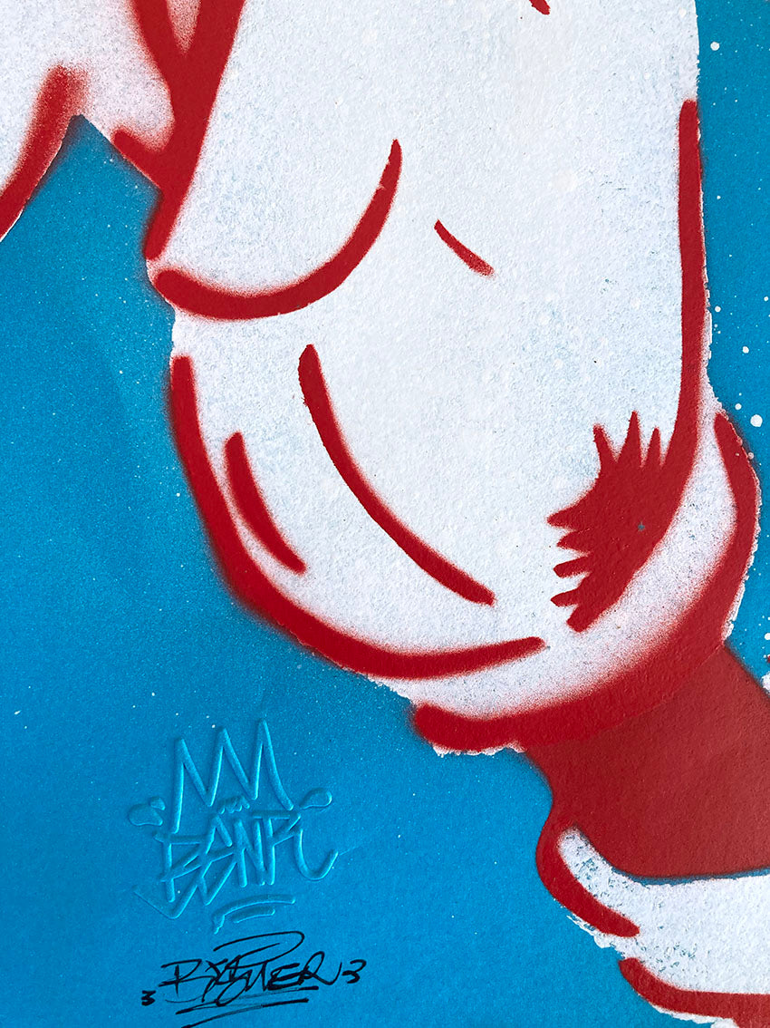 Bunny Skull BLUE - Spray Paint