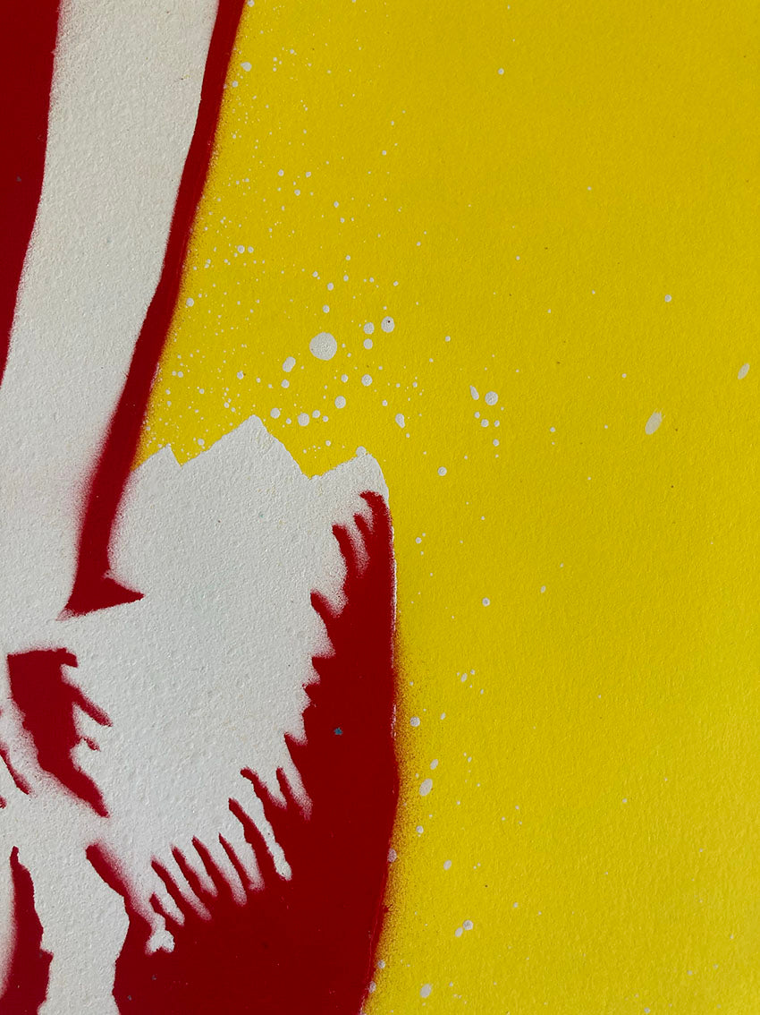 Bunny Skull YELLOW - Spray Paint