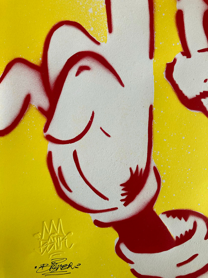 Bunny Skull YELLOW - Spray Paint