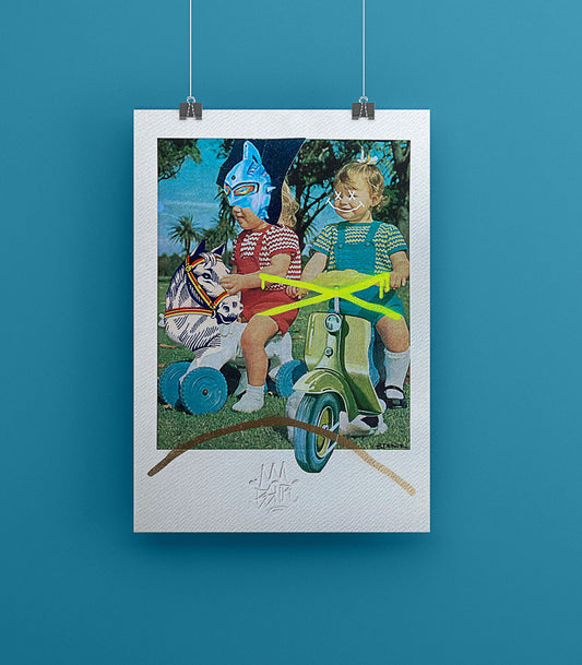 Irmãs Lambreta - Original Collage